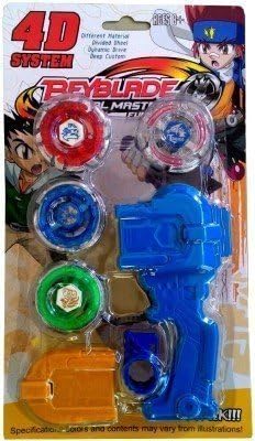 Toyvala 4 in 1 4D/5D System Metal Fighters Fury with Metal Fight Ring and Handle Launcher Toy