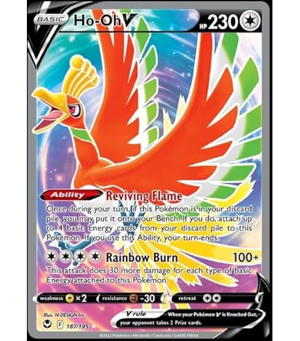 Amazon.com: Pokemon - Ho-Oh-EX (22) - BW - Dragons Exalted