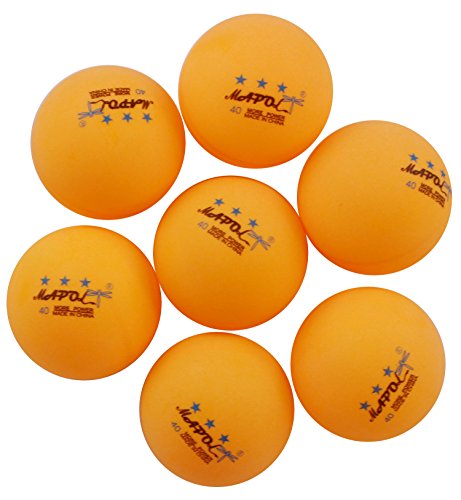 MAPOL Ping Pong Balls 100 Orange 3-star Table Tennis for Advanced Training