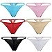YOYI FASHION Women Cotton Low Rise Soft Breathable T-Back G-String Thong Panties Multi Packs…