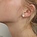 12 Pairs Round Stud Earrings Set Clear Cut Cubic Zircon Copper Stainless Steel Studs Earrings Jewelry Gifts for Women Girls 8mm and 6mm