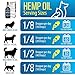 Cold Pressed Extract - Full Spectrum Hemp - Organic Hemp Oil for Dogs and Cats - Stress and Anxiety Relief - Arthritis Hip and Joint Pain Relief - Calming Treat - Car Sick - Diet - Mint Flavor