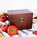 VINEALLEY Handcrafted Vintage Wood Recipe Box with 50 4x6 Recipe Cards and 24 Dividers & Kitchen Recipe Holder & Card Protector, Large Recipe Organizer Box, 300+ Recipe Index Cards Storage, Gift Box