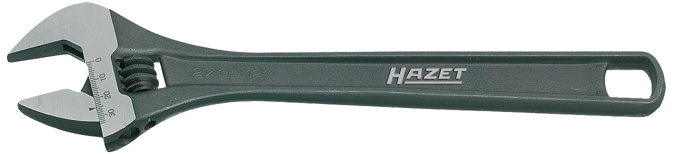 HAZET 279-18 458 mm Hexagon Profile Adjustable Open-End Wrench - Phosphatised