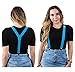 CoverYourHair Black Solid Suspenders - Stylish And Practical Solid Suspenders In Black