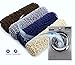 Vivaglory 35½ x 23¾inch Large Washable Cat Litter Mat,3D Design Microfiber Litter Trap Mat, Soft on Sensitive Paws,Ultra Absorbent and Waterproof, Grey