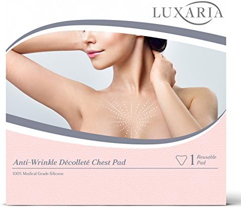 Luxaria Anti Wrinkle Decollette Chest Pad to Prevent and Reduce Chest Wrinkles | 1 Pcs of 100% Medical Grade Silicone | Clear and Reusable up to 30 Days or More