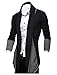 TAM WARE Mens Classic Fashion Marled Open-Front Shawl Collar Cardigan TWGG1308-BLACK-US XL
