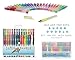 Super Doodle 100 Variety Gel Pen Coloring Set- Includes 50 Unique Color Gel Pens + 50 Matching Refills + NEW Gift Box (Brown Earth Tones, Glitter, Metallic, Neon, and Classic Colors)