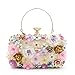 Milisente Women Clutches Colorful Flower Evening Bag Sequins Satin Clutch Purse