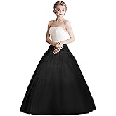 XinChangShangMao Women Petticoat Crinoline Underskirt Petticoat Skirt Full Floor Length Petticoat Slips for Wedding Dress