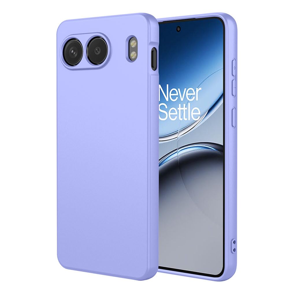SEAHAI Case for OnePlus Nord 4 5G, Ultra Thin Silky-Soft Touch Soft Liquid Silicone Phone Cover with Shockproof Airbag Design, Premium TPU Bumper Fashion Case - Purple