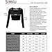 Simlu Womens White Short Cropped Top, Cheap Summer Top with Long Sleeves, White, Large
