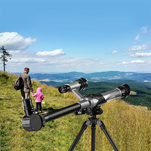 Telescope for kids，IOQSOF Nature Exploration Toys,Tripod,High-Definition Telescope Educational Toy for Kids，Light，Stable，Cool Easy to Use - Thumbnail 3