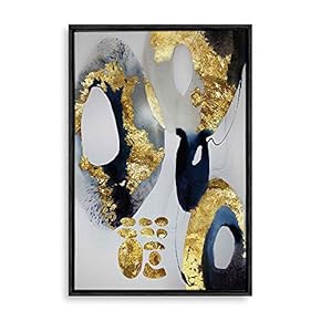 Framed Home Artwork Gold Foil Marble for Living Room Bedroom