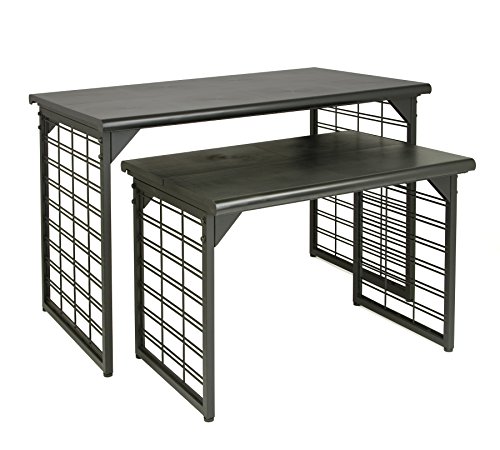 Econoco A325/MAB Nesting Tables, Black, Set of 2