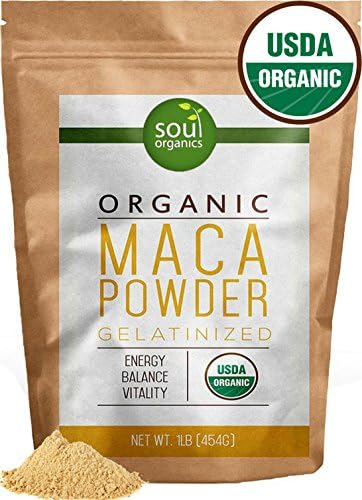 Maca Powder Organic - Gelatinized from Raw, Peruvian Powder Supplement - More Pure than Capsules or Pills, Tastier than Extract, Great for Baking, Cooking or on Ice Cream, for Women and Men - 5 Pack