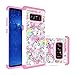Samsung Galaxy Note 8 Case, Rainbow Unicorn Pattern Heavy Duty Shockproof Studded Rhinestone Crystal Bling Hybrid Case Silicone Protective Armor for Samsung Galaxy Note 8 2017