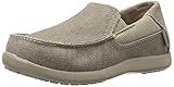 Crocs Boys' Santa Cruz II Grade School Loafer, Khaki/Cobblestone, 3 M US Little Kid