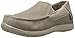 Crocs Boys' Santa Cruz II Grade School Loafer, Khaki/Cobblestone, 3 M US Little Kid