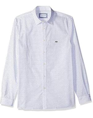Men's Long Sleeve Slim Fit Blue Pack AOP Button Down,