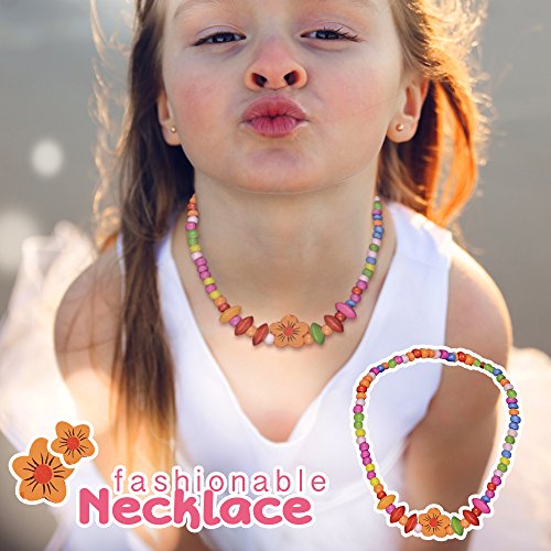 image for SMITCO Toddler Jewelry for Girls - Kids Wooden, Beaded Toy Necklace, B