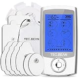 TENS Unit Muscle Stimulator with 8 Electrode Pads, TEC.BEAN 16 Modes Rechargeable Electric Pulse Massager Pain Relief Tens Machine for Back, Neck, Arm, Leg & Knee - FDA Approved for Home Office Sport