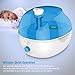 PurSteam 4L Ultrasonic Cool Mist Humidifier – Superior Humidifying Unit with Whisper-Quiet Operation and Automatic Shut-Off. Large Water Tank Allows Over 20 hrs of Operating Time