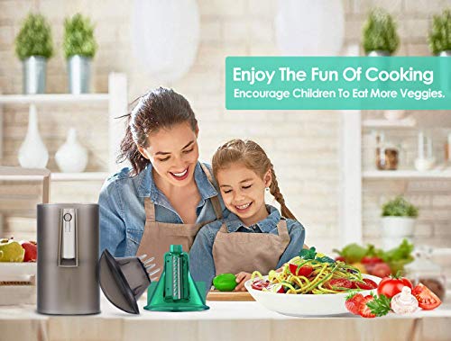 Handheld Spiral Slicer(2nd Generation) - FDA Certified & All-round Protection Detachable Clear Heavy Duty Compact Veggie Spiral Cutter,Easy-Use Vegetable Zucchini Pasta Spaghetti Maker - Thumbnail 7