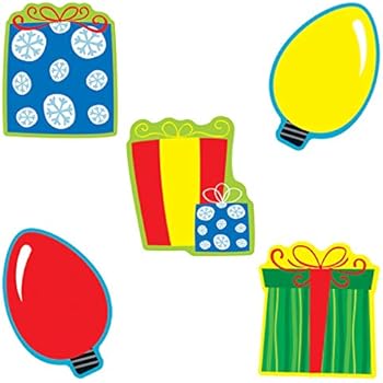 Carson Dellosa - Gifts & Lights Colorful Cut-Outs, Classroom Décor, 36 Pieces