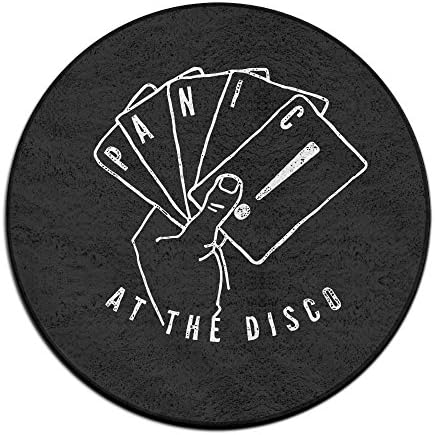 Yiot Panic At The Disco Design Ultra Soft Indoor Modern Area Rugs Fluffy Living Room Carpets Suitable For Children Bedroom Home Decor Nursery Rugs Diameter Size: (23.6/0.4) Inch