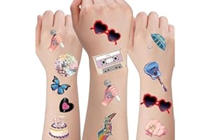 20pcs Taylor Singer Temporary Tattoo Stickers for Birthday Party Supplies Favors (5 x 5cm)