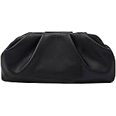 Clutch Purse for Women, Vegan Leather Evening Bag, Soft Pleated PU Small Purses for Formal Wedding, Dressy Party