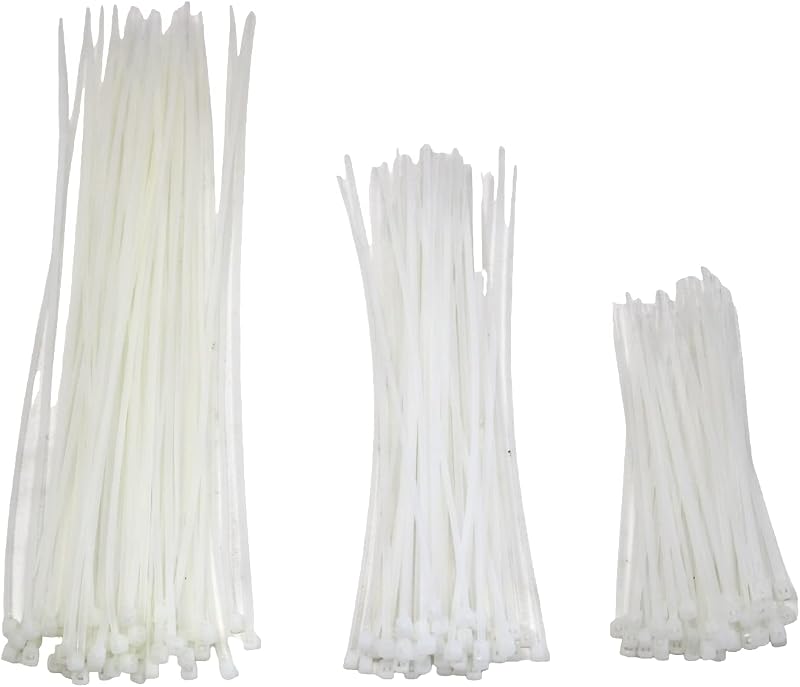 fiXte Cable Ties 2mm x 150mm White Plastic Tie Wraps Zip Ties Office Home