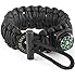Tactical Paracord Survival Bracelet S Series - Essential Emergency Gear - Adjustable, Fire Starter Kit, Compass, Military 550 Cord For Bug Out Preppers Everyday Carry