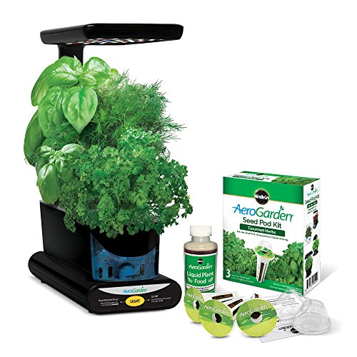 AeroGarden Sprout LED with Gourmet Herb Seed Pod Kit, Black