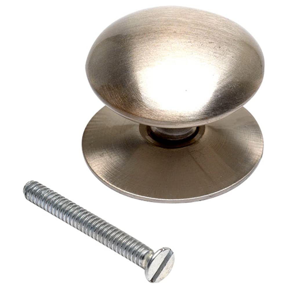 Merriway BH05197 Cupboard Door/Drawer Knob Satin Nickel Victorian 32mm - Pack of 1