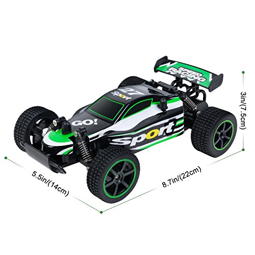Toch RC Car High Speed Car 1:20 Remote Control Racing Car for Boys Kids, 2.4Ghz 2WD Fast Race 5. Crawler Buggy Hobby Electric Vehicle Car, Green