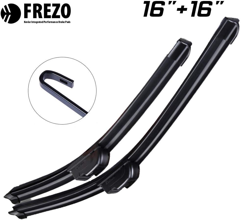 FREZO Bracketless Windshield Wiper Blades for Alfa Romeo Spider 1985-1993 Saab 900 1983-1990 Volvo 240 1990-1992 - 16"+16"