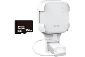 KIDJOYO 256GB MicroSD Card & Wall Mount for Blink Sync Module XR with Short Cable – Declutter, Save Space, and Effortlessly Enhance Security(1 Pack)