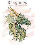 Image de Dragones libro para colorear para adultos 1 & 2 (Spanish Edition)
