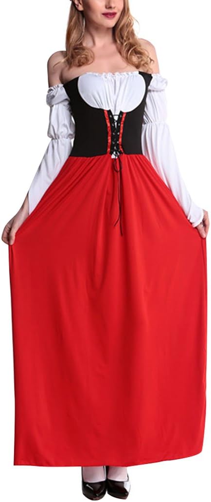 SUNNORN Queen's Halloween Beer Maid Costume Game Playing Cosplay Dress Uniforms