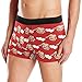 Custom Men's Funny Face Love Heart Red Boxer Shorts Briefs Underpants Printed with Photo L for Valentine's Day