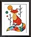 eGoodn Stamped Cross Stitch Kit Printed Pattern Cartoon Animal - Colorful Fox, 11ct Aida Fabric 11inches by 15 inches, No Frame