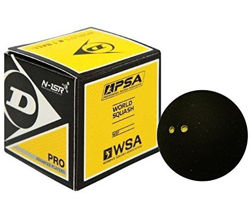 Dunlop Pro Double Yellow Dot Squash Ball, 1-pack, Model: T700067, Sport & Outdoor