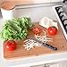 Large Bamboo Cutting Board for Kitchen | Wood Cutting Board | Butcher Block – Knife Friendly for Chopping Meat and Vegetables – Sleek 2-in-1 Drain Board 17 x 12.5