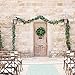 Coxeer Artificial Green Leaf Wreath, 10.25 Inches (About 26.0 Cm) Boxwood Wreath, Farmhouse Wall Window Decoration Front Door Wreath, Wedding Party Decoration