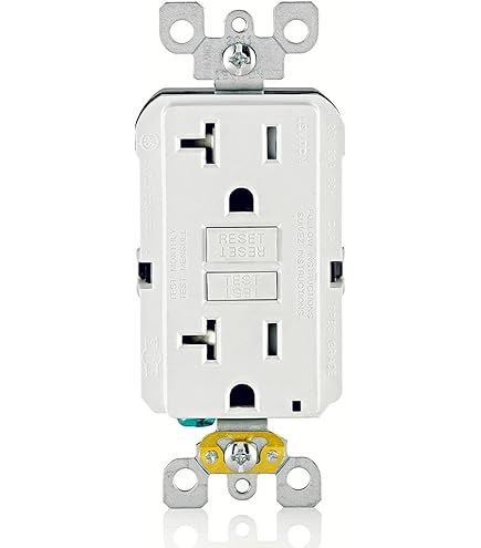 AIDA GFCI Outlet 15 Amp With Nightlight Plate,Self-Test Electrical Outlet, Tamper-Resistant Receptacle Ground Fault Circuit Interrupters, Wall Plate Included, UL Listed (4 Pack, Matte White