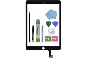 Zentop for Black iPad Air 2 2nd Generation Touch Screen Digitizer Glass Replacement Modle A1566 1567 with Adhesive+Tool Repair Kit（Only for Professional Person,Not Include LCD）