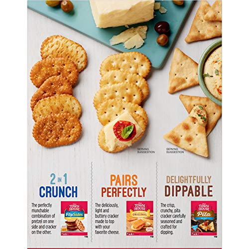 Town House Flatbread Cracker Crisps, Baked Snack Crackers, Party Snacks